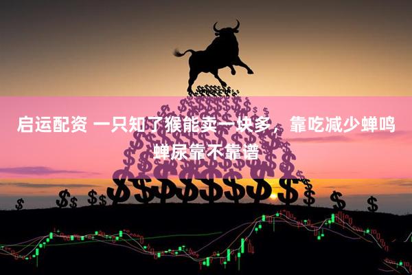 启运配资 一只知了猴能卖一块多，靠吃减少蝉鸣蝉尿靠不靠谱